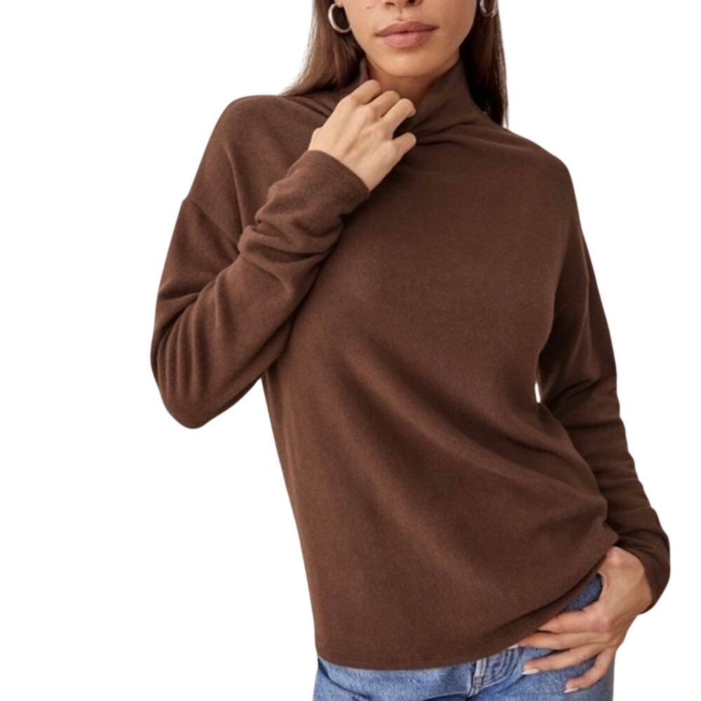 Reformation Classic Chestnut Kira Turtleneck Size XS